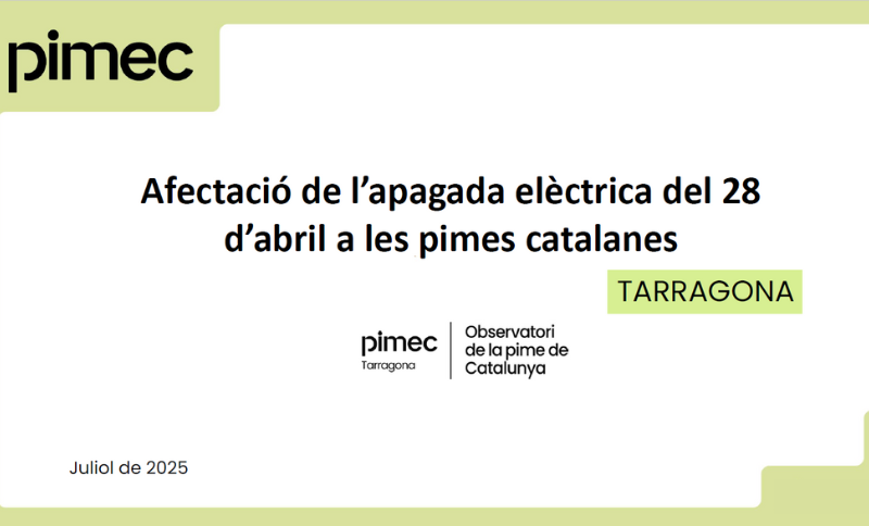 Afectació de l'apagada elèctrica a les pimes de Tarragona